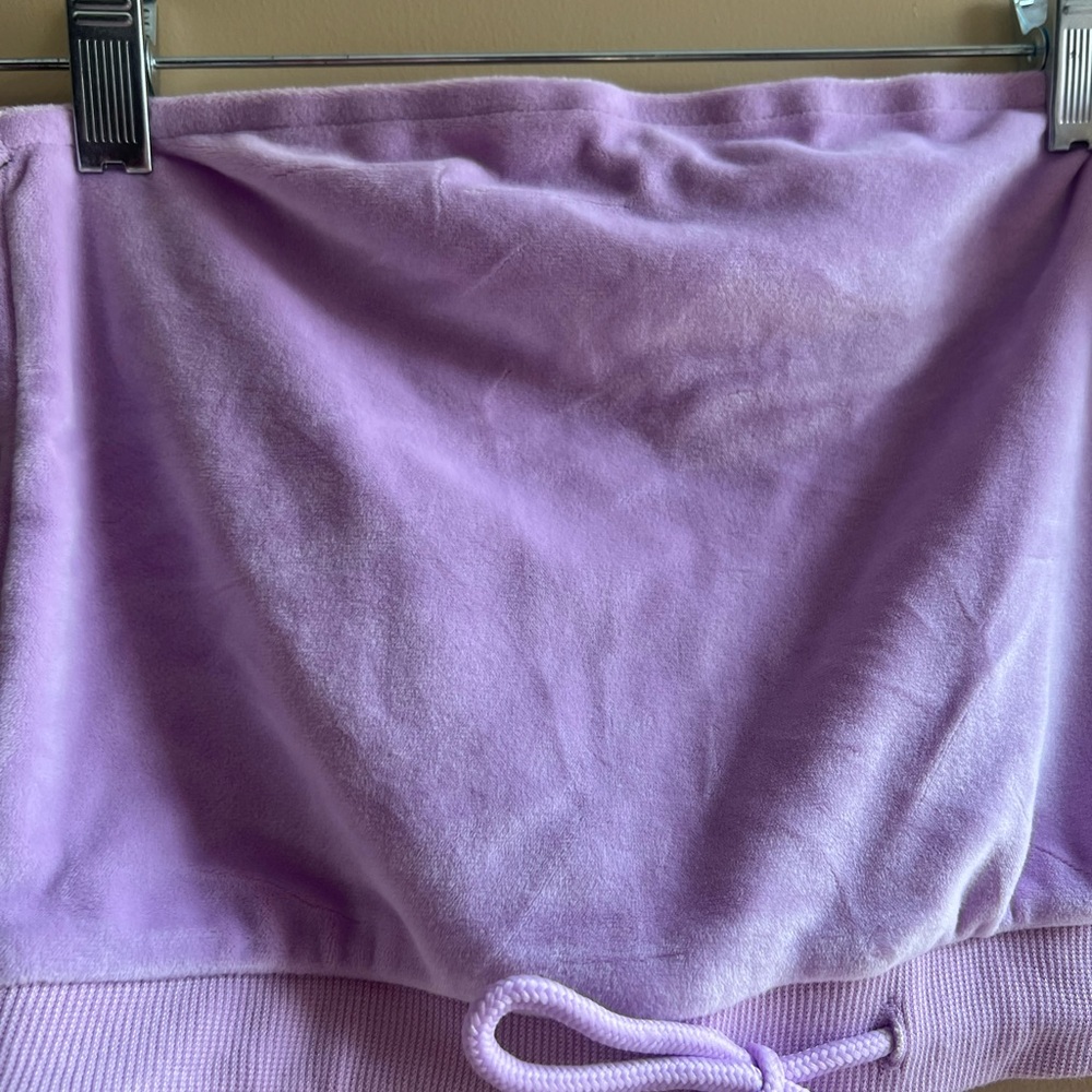 Lavender Strapless Drawstring Crop Top/short set - Women L NWT - Picture 5 of 10